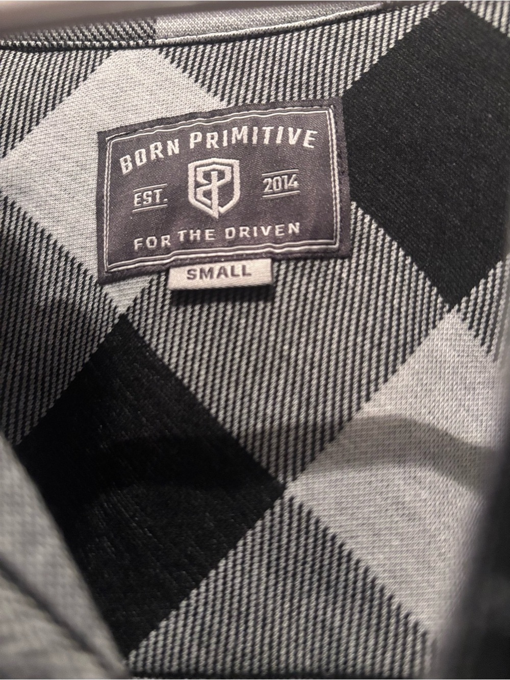 Born Primitive Black and Gray Buffalo Plaid Shirt - Small